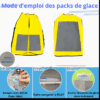 Mode d'emploi- pack de glace-jaune Dossard glacé rafraîchissant- mode d'emploi