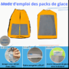 Mode d'emploi des pack de glace du dossard rafraîchissant Dossard glacé rafraîchissant couleur orange- XXL